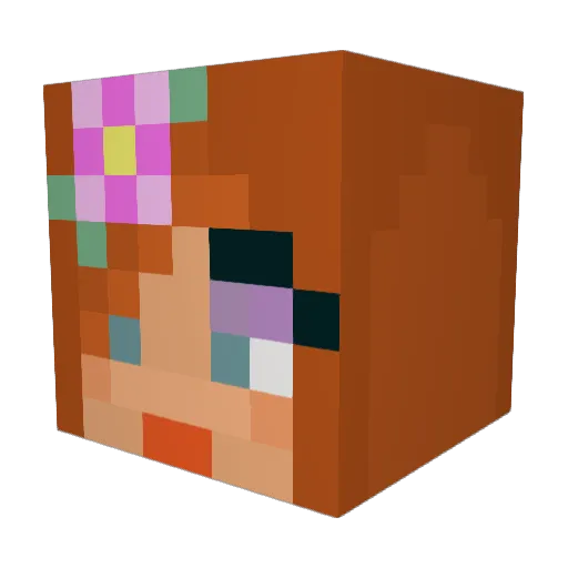 MrBak3rr Minecraft avatar head, 3D render