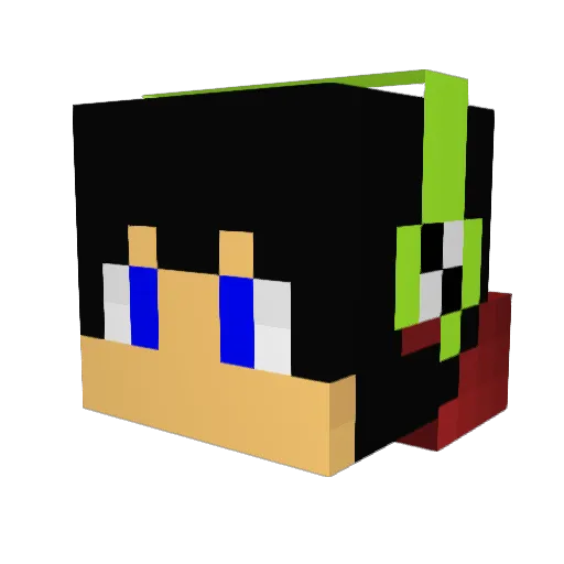 MrBalderas Minecraft avatar head, 3D render