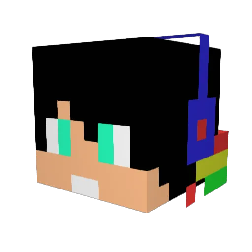 MrBaldoss Minecraft avatar head, 3D render