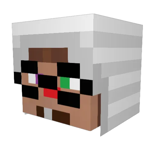 MrBanana8 Minecraft avatar head, 3D render