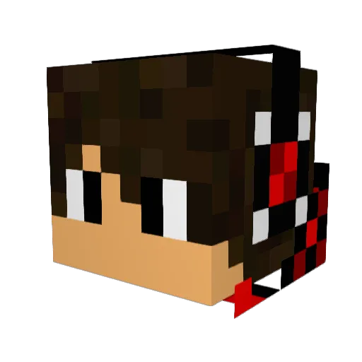 MrBarto Minecraft avatar head, 3D render