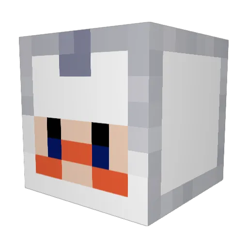 MrBasta Minecraft avatar head, 3D render