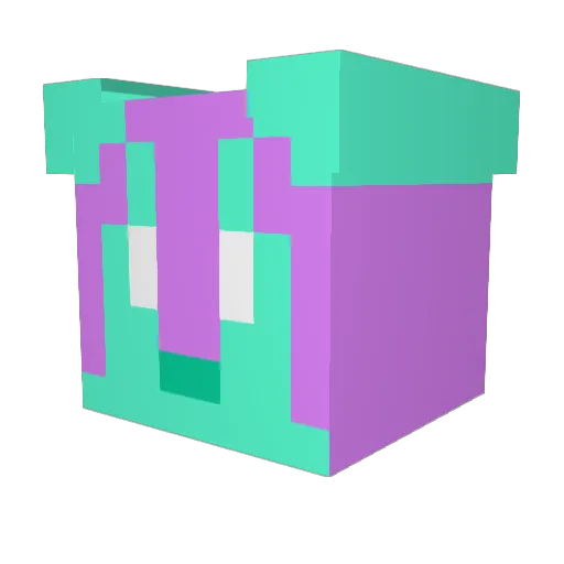 MrBattleCats_ Minecraft avatar head, 3D render