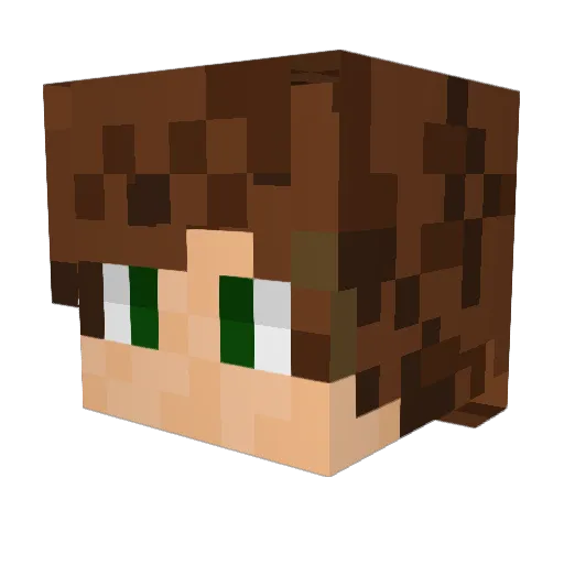 MrBean1704 Minecraft avatar head, 3D render
