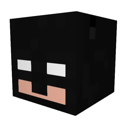 MrBean_Ghost Minecraft avatar head, 3D render
