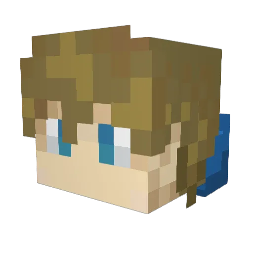 MrBeans123 Minecraft avatar head, 3D render