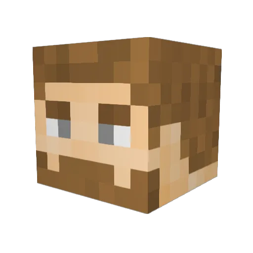 MrBeap Minecraft avatar head, 3D render