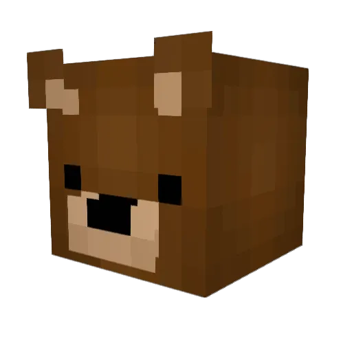 MrBear4 Minecraft avatar head, 3D render