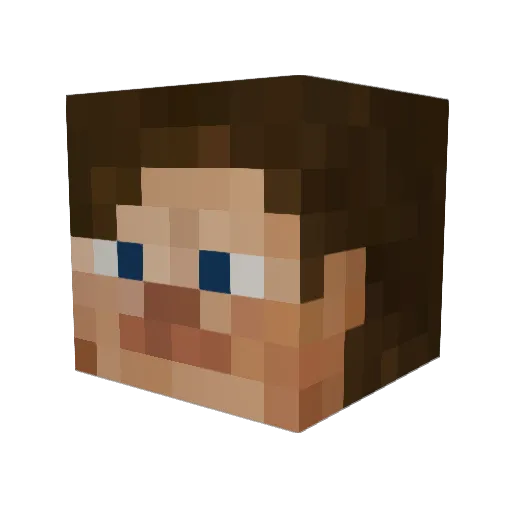 MrBeardie Minecraft avatar head, 3D render
