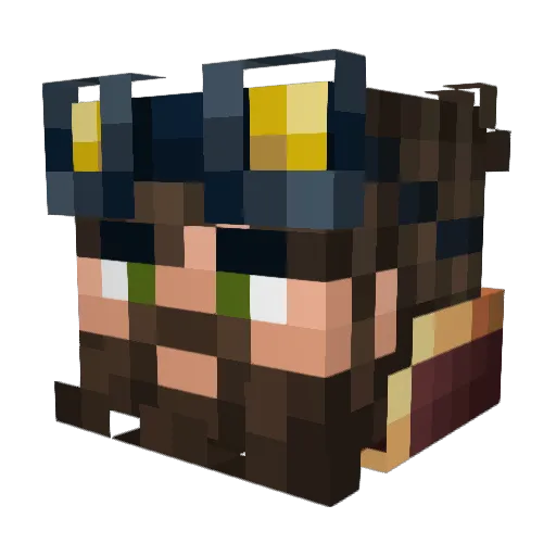 MrBeardstone Minecraft avatar head, 3D render