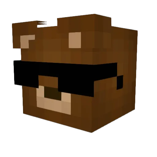 MrBeardyBear Minecraft avatar head, 3D render