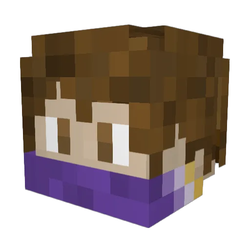 MrBeater Minecraft avatar head, 3D render