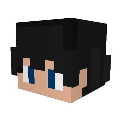 MrBenassi Minecraft avatar head, 3D render