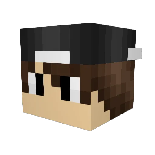 MrBendax Minecraft avatar head, 3D render