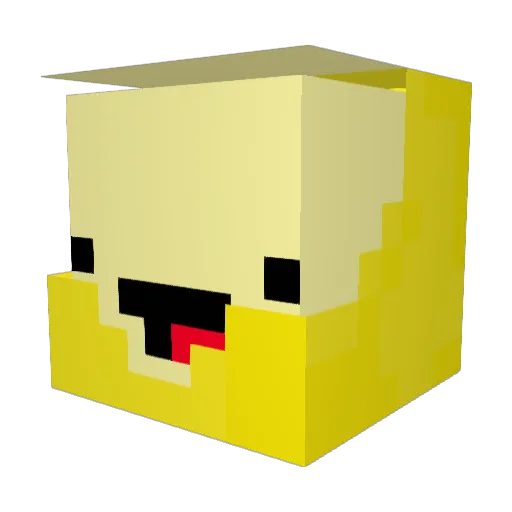 MrBenena Minecraft avatar head, 3D render