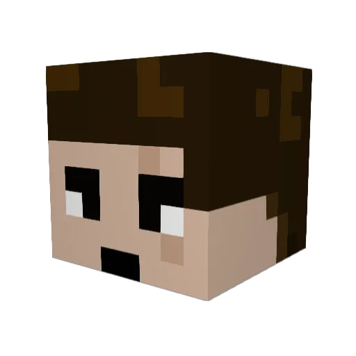 MrBigFace Minecraft avatar head, 3D render