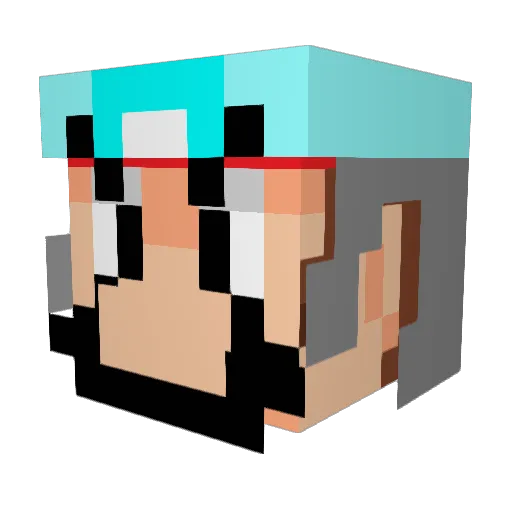 MrBingBong3 Minecraft avatar head, 3D render