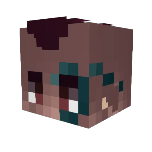 MrBinkyBoo Minecraft avatar head, 3D render