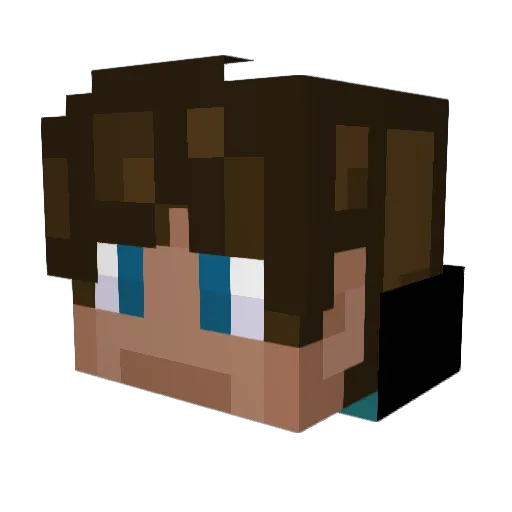 MrBloem Minecraft avatar head, 3D render