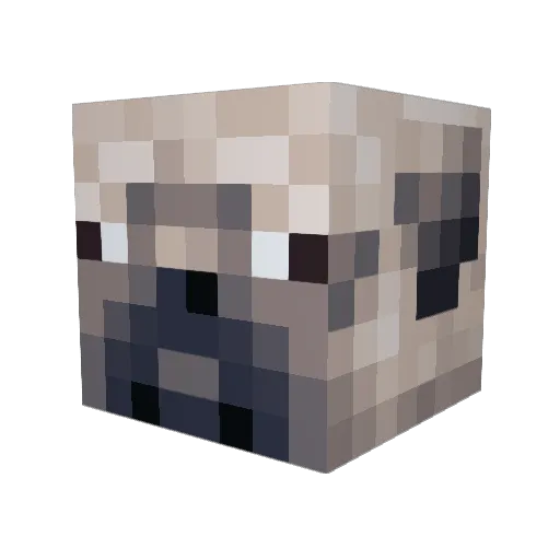 MrBlots Minecraft avatar head, 3D render