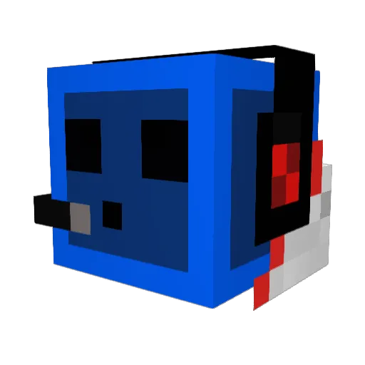 MrBlue3518 Minecraft avatar head, 3D render