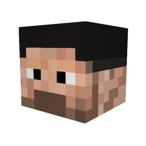MrBlueMan Minecraft avatar head, 3D render