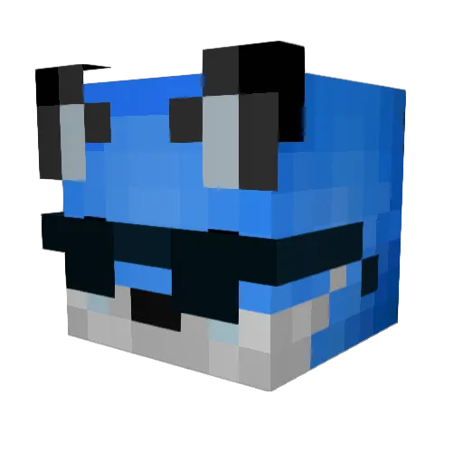 MrBlueSkaii Minecraft avatar head, 3D render