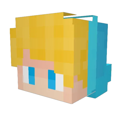 MrBlueyMC Minecraft avatar head, 3D render