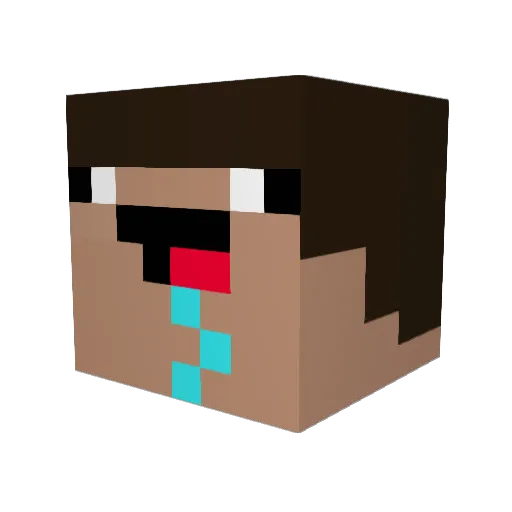 MrBluntty Minecraft avatar head, 3D render