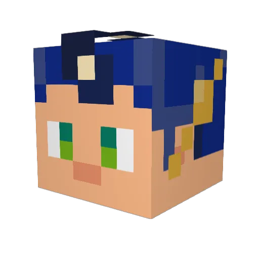 MrBoB511 Minecraft avatar head, 3D render
