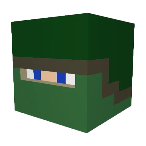 MrBob646 Minecraft avatar head, 3D render