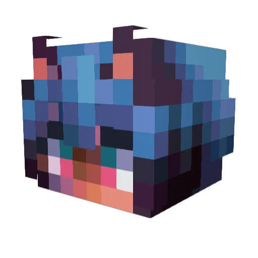 MrBones77 Minecraft avatar head, 3D render
