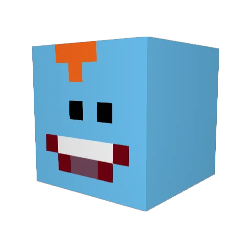 MrBoneyPants Minecraft avatar head, 3D render