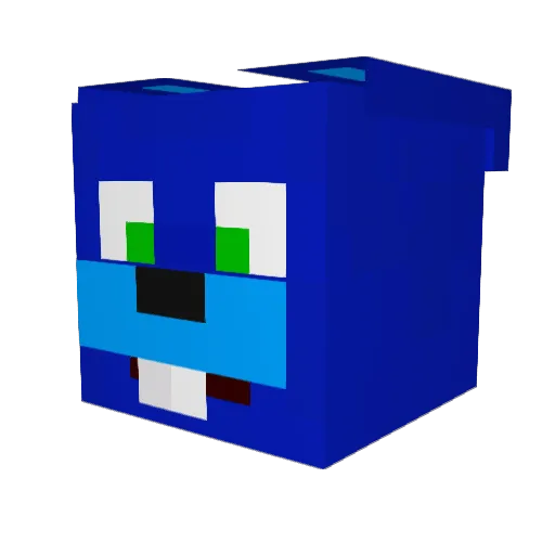 MrBonnie45 Minecraft avatar head, 3D render