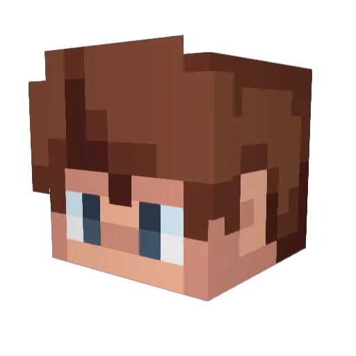 MrBonx Minecraft avatar head, 3D render