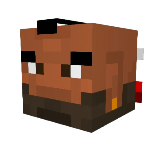 MrBookShelf Minecraft avatar head, 3D render