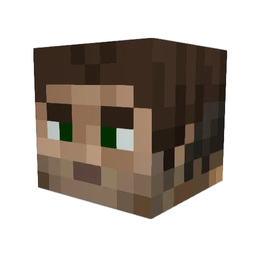 MrBorodach Minecraft avatar head, 3D render