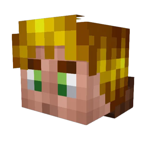 MrBouds7 Minecraft avatar head, 3D render