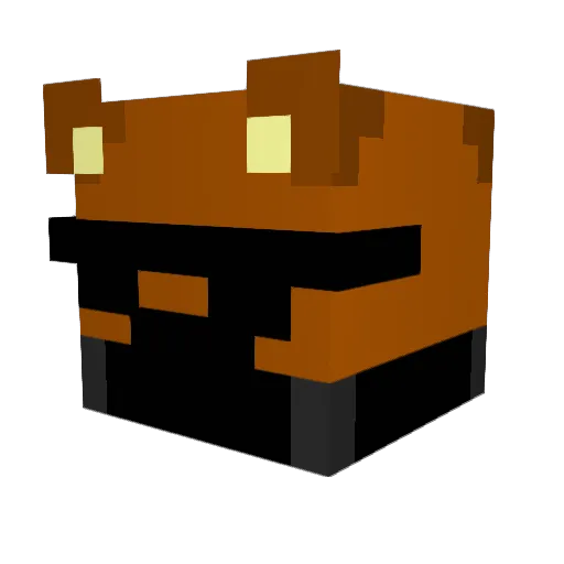 MrBouvava Minecraft avatar head, 3D render