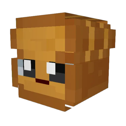 MrBread123 Minecraft avatar head, 3D render