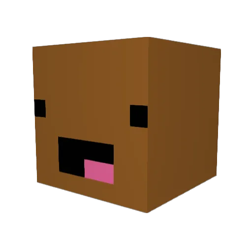 MrBroD Minecraft avatar head, 3D render