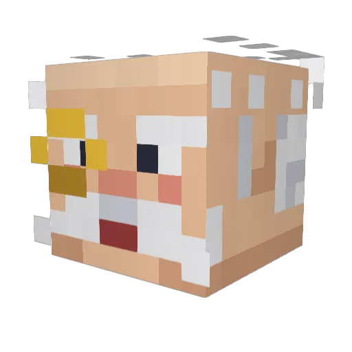 MrBroown Minecraft avatar head, 3D render