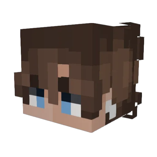 MrBuLLa Minecraft avatar head, 3D render
