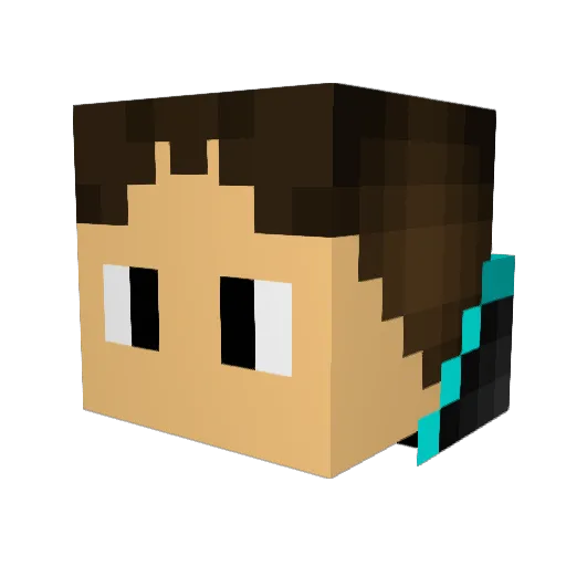 MrBudzong Minecraft avatar head, 3D render