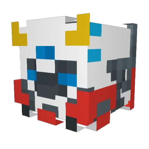 MrBulse Minecraft avatar head, 3D render
