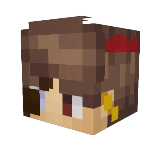 MrBump Minecraft avatar head, 3D render