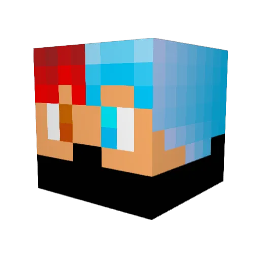 MrBumsxyz Minecraft avatar head, 3D render