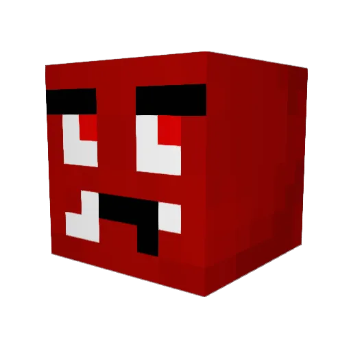 MrBurdy Minecraft avatar head, 3D render