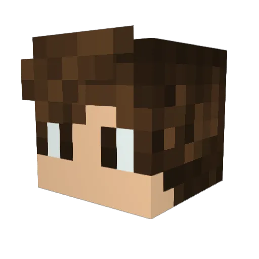 MrBurkey Minecraft avatar head, 3D render