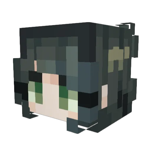 MrButterzx Minecraft avatar head, 3D render